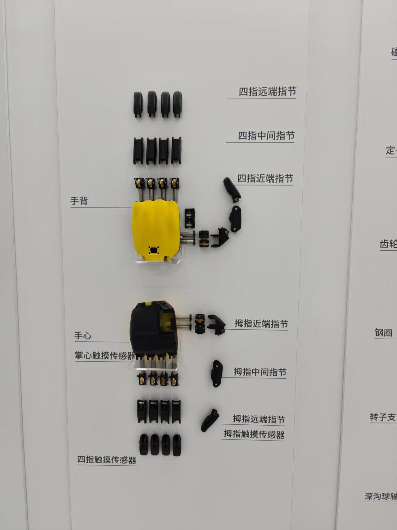 灵巧手上的柔性传感器